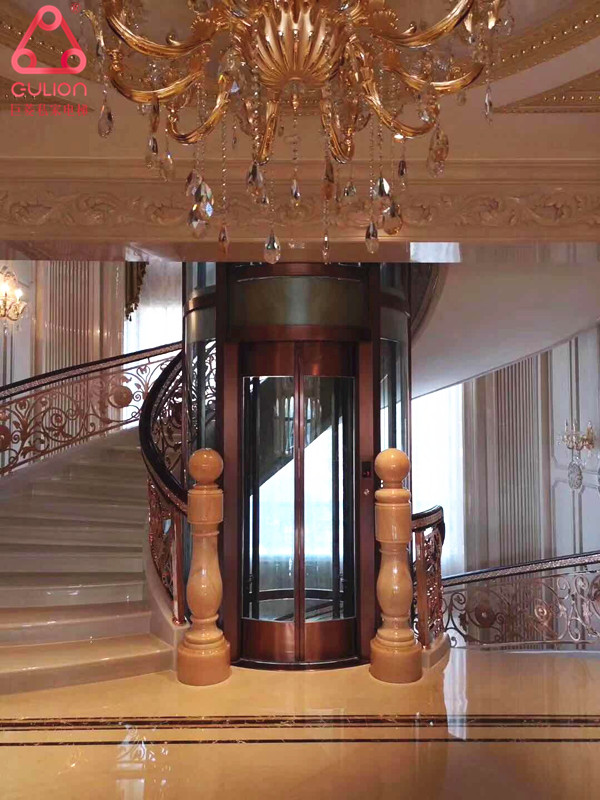 3層3站3門圓形別墅電梯安裝尺寸？上海巨菱客戶案例