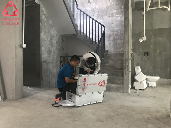 950*1150mm超小尺寸井道上海家用電梯客戶設(shè)計案例，巨菱Gulion