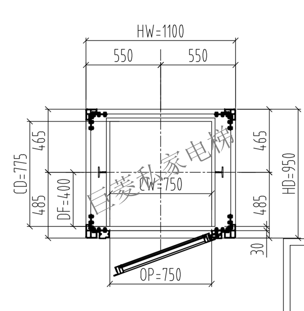 別墅家用電梯尺寸 別墅家用電梯尺寸